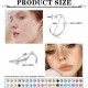 40Pcs Nose Rings Stud Stainless Nose Rings Hoop Screw Shaped Nose Piercing For Women Men 18G 20G 40Pcs Nose Rings Stud Stainless Nose Rings Hoop Screw Shaped Nose Piercing For Women Men 18G 20G